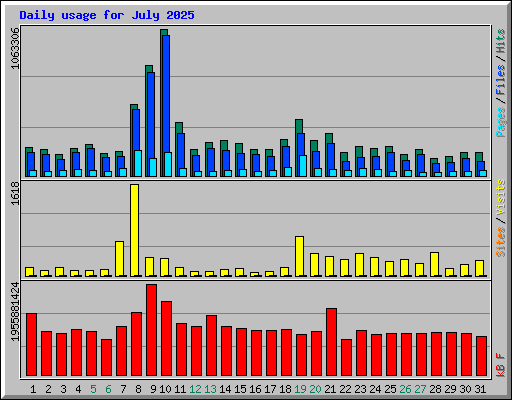 Daily usage for July 2025