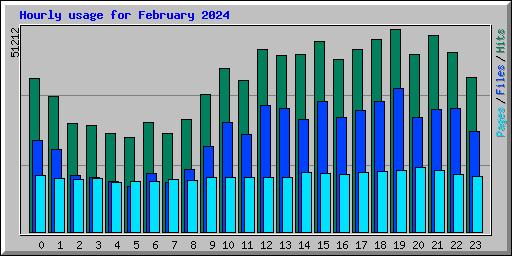 Hourly usage for February 2024