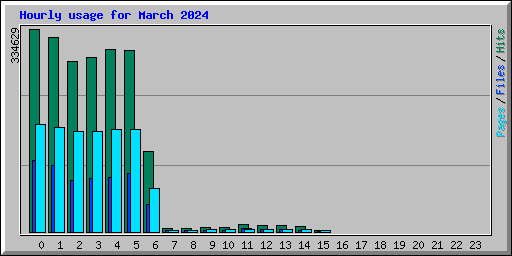 Hourly usage for March 2024