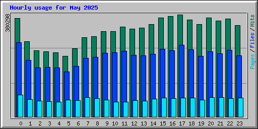 Hourly usage for May 2025