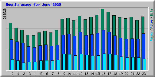 Hourly usage for June 2025