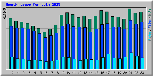Hourly usage for July 2025