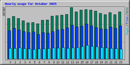 Hourly usage for October 2025