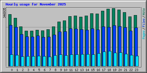 Hourly usage for November 2025