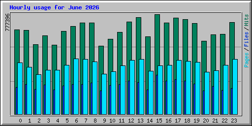 Hourly usage for June 2026